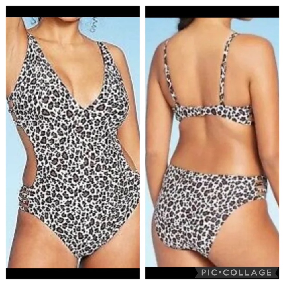 Shade & Shore Braided Side Monokini  Animal Print